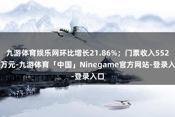 九游体育娱乐网环比增长21.86%；门票收入552.8万元-九游体育「中国」Ninegame官方网站-登录入口